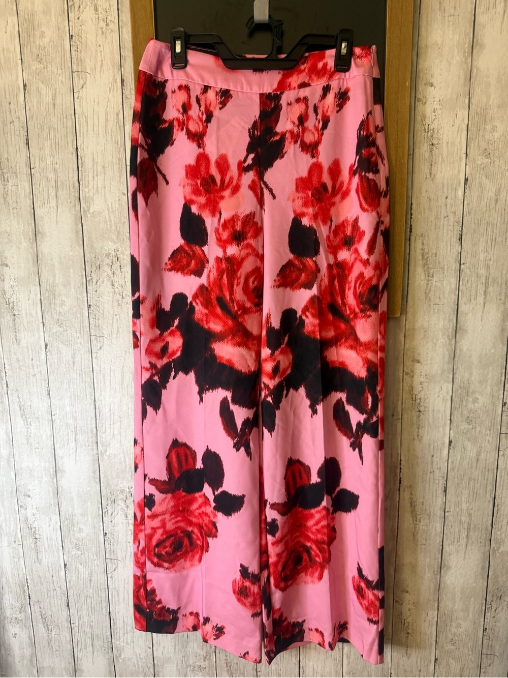 NWT Tuckernuck Falling Roses Wide Leg Pants Pink Floral Medium